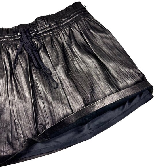 NWT Black Lambskin Leather Mini Skirt Sz.6 Side Zip Robert Rodriguez 90s Y2K - Picture 7 of 13